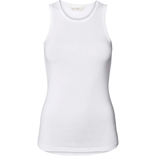 GAI + LISVA ALBERTE COTTON 1X1 RIB TOP WHITE